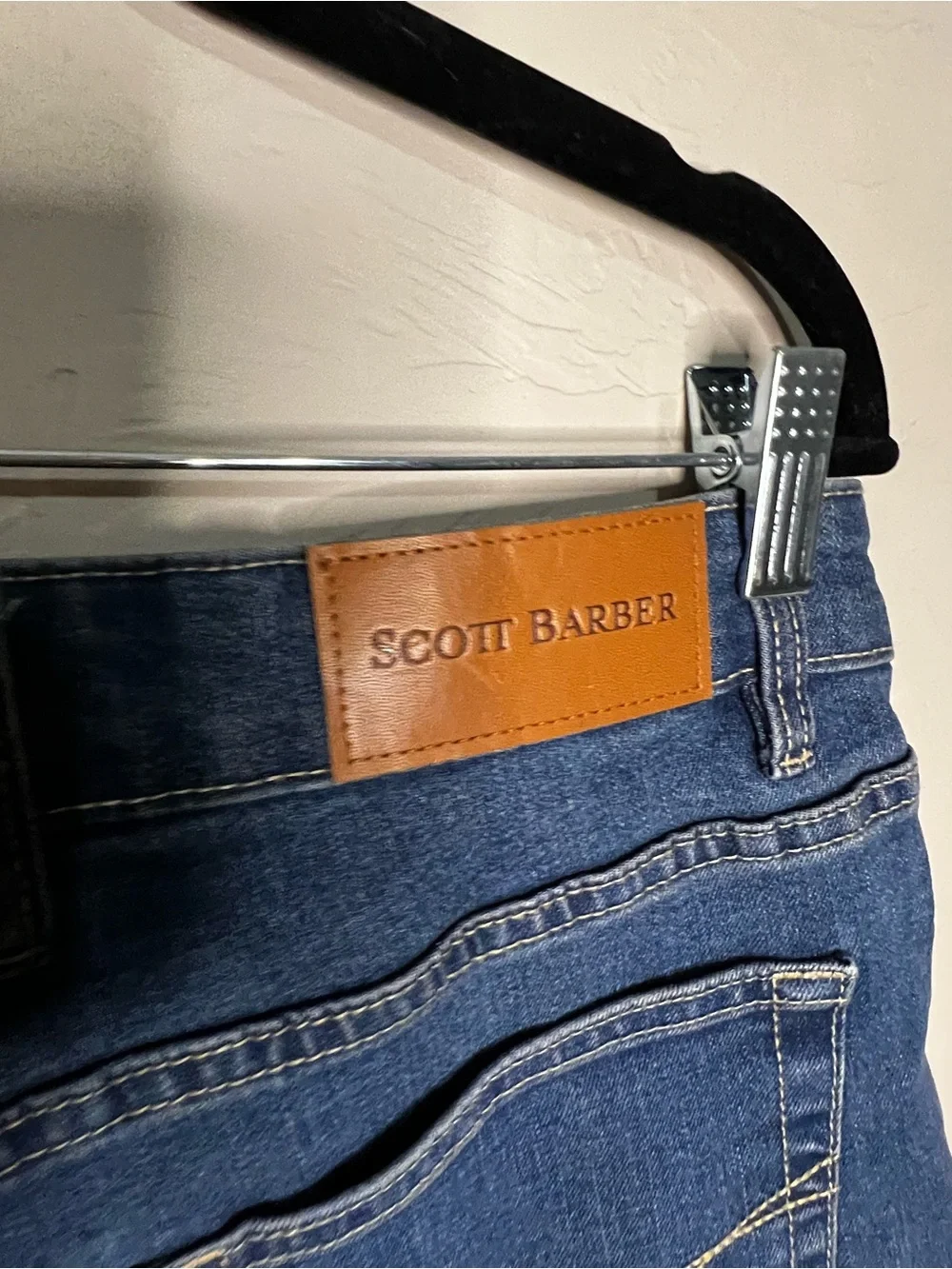 Scott Barber Straight Fit Premium Stretch Blue Denim Jeans